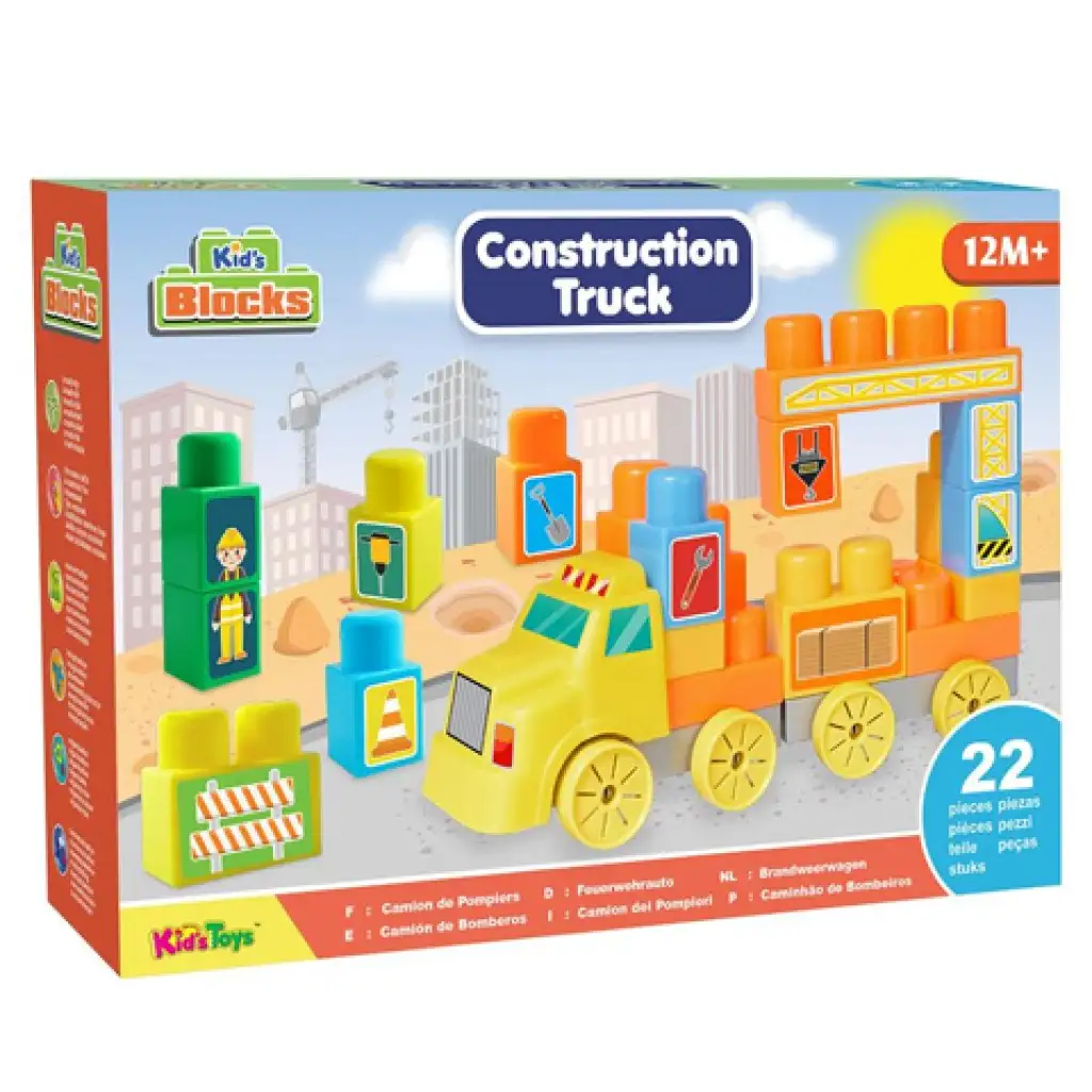 Construction Truck Baustein-Set mit 22 Teilen kép 1