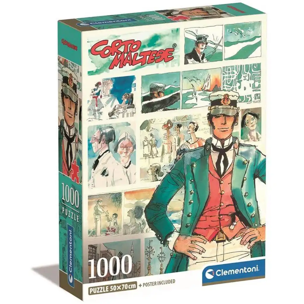 Corto Maltese Comic HQC 1000-Teile Puzzle mit Poster - Clementoni