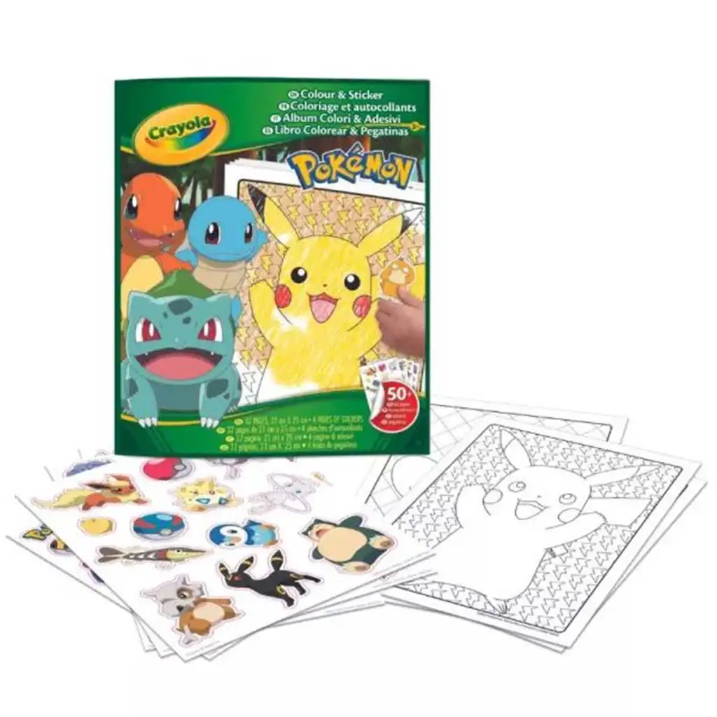 Crayola: Mal- und Stickerbuch - Pokémon Beschäftigungsbuch