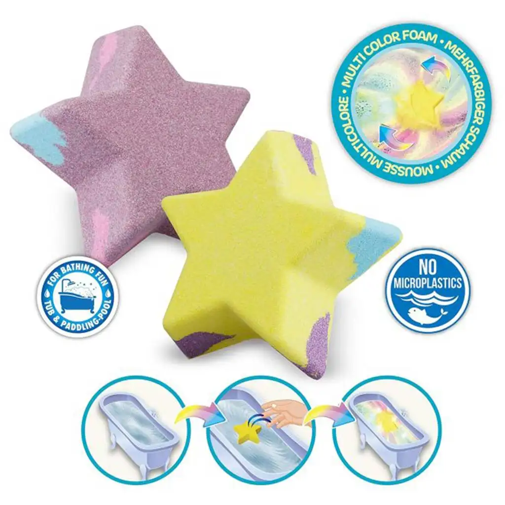 Craze Inkee: Regenbogenfarbene Stern-Badebombe kép 2