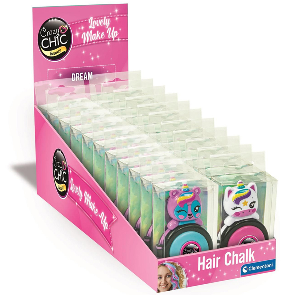 Crazy Chic: Haarkreide in zwei verschiedenen Ausführungen, 1 Stück – Clementoni