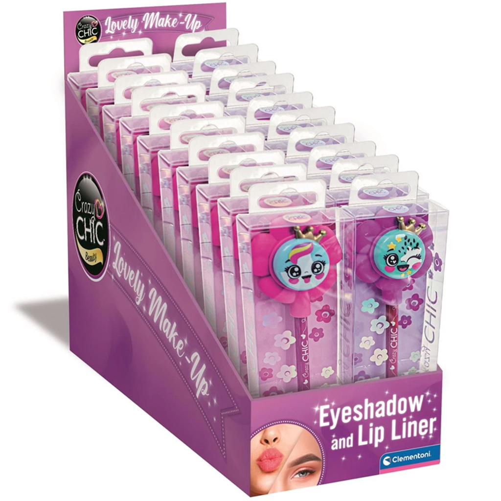 Crazy Chic: Lidschatten und Lippenstift in zwei Varianten, 1 Stück – Clementoni