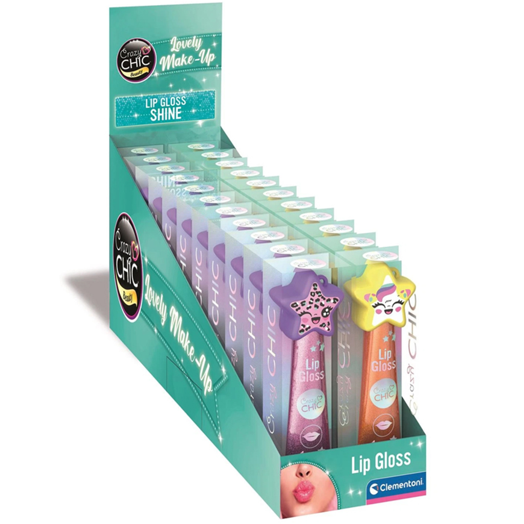 Crazy Chic: Lovely glitzernder Lipgloss in zwei Varianten, 1 Stück – Clementoni