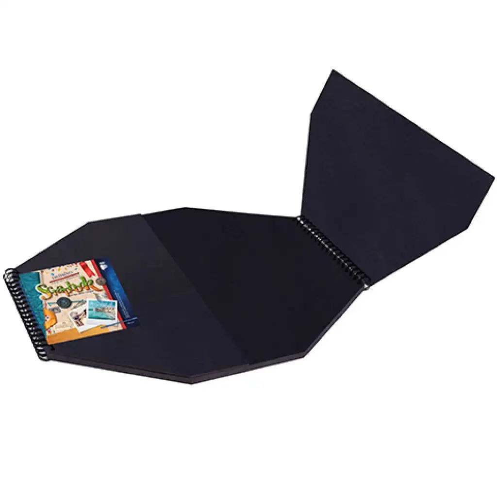 Creative Kids: Schwarzes achteckiges Kreativalbum 30x30cm