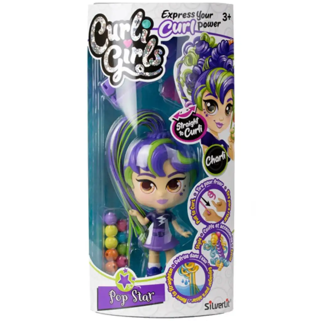 CurliGirls: Zauberlocken Pop Star Puppe mit Zubehör kép 1