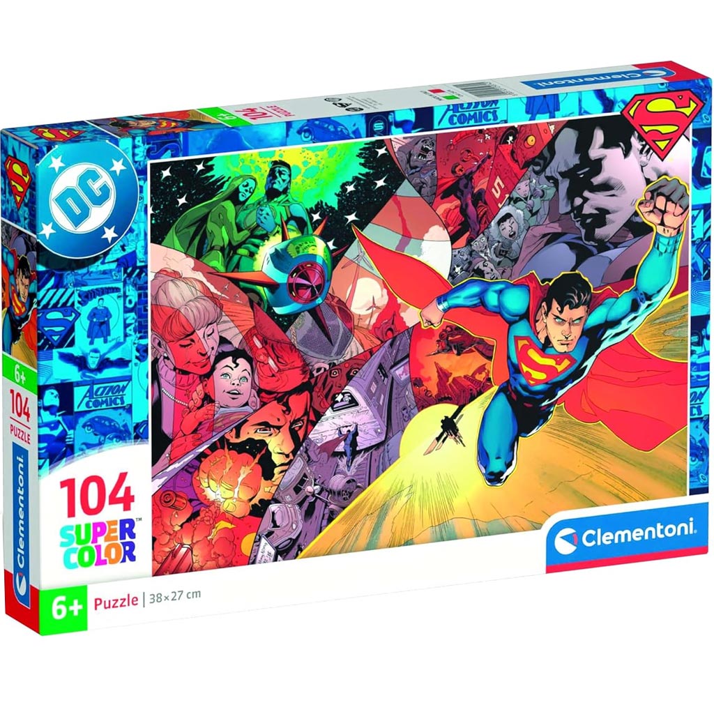 DC Comics Superman 104-teiliges Supercolor Puzzle - Clementoni