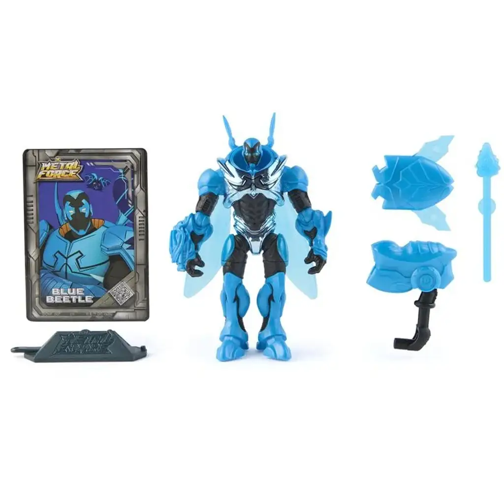 DC Metal Force Blue Beetle Spielfigur mit Ausrüstung - Spin Master kép 2