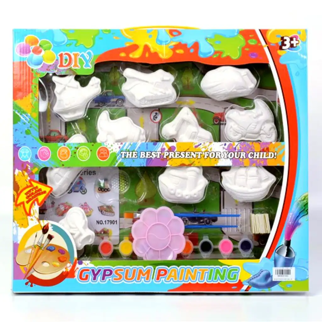 DIY-Gips-Set mit Formen und Farben kép 1