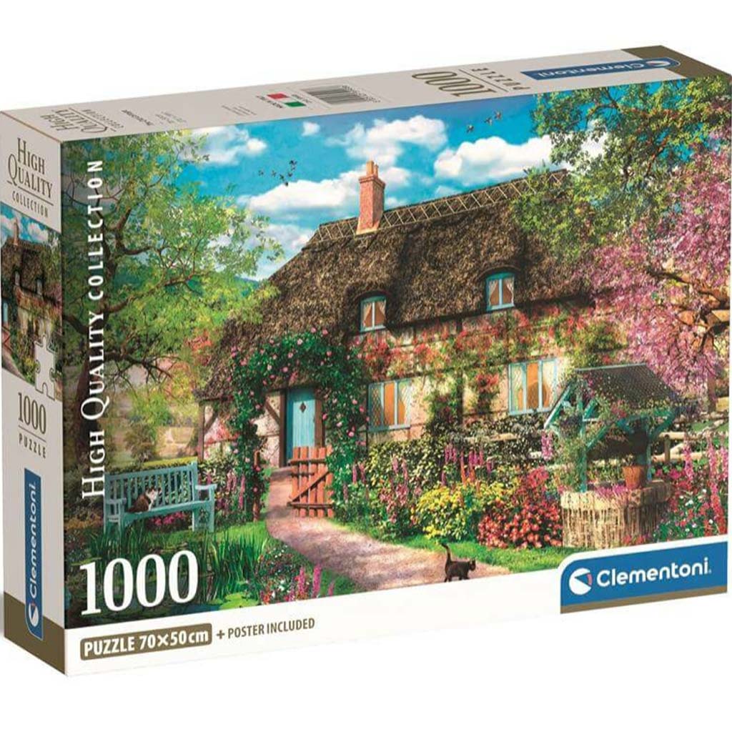 Das alte Häuschen HQC 1000-teiliges Compact-Puzzle - Clementoni