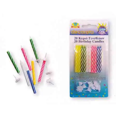 Dekorative Geburtstagskerzen-Set 20 Stück