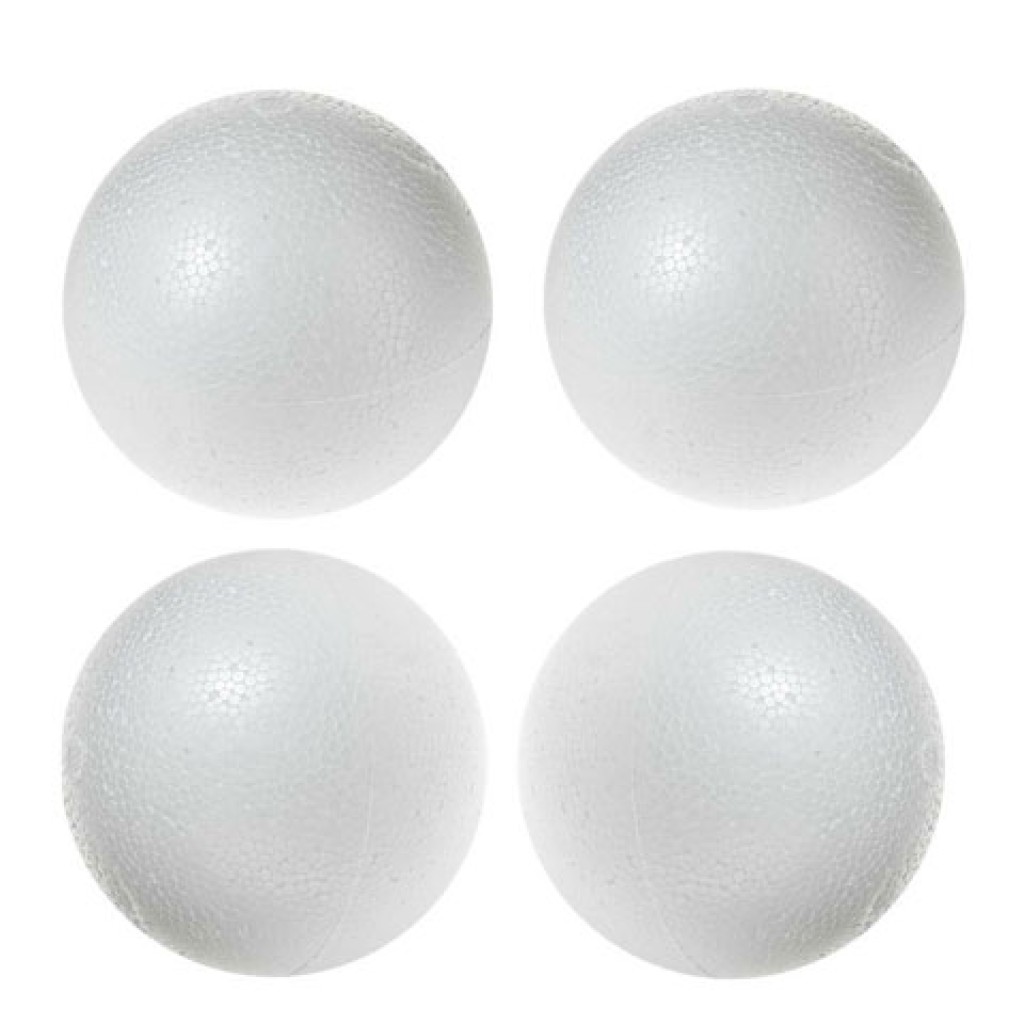 Dekorierbare Styroporkugel 4 Stück 6 cm