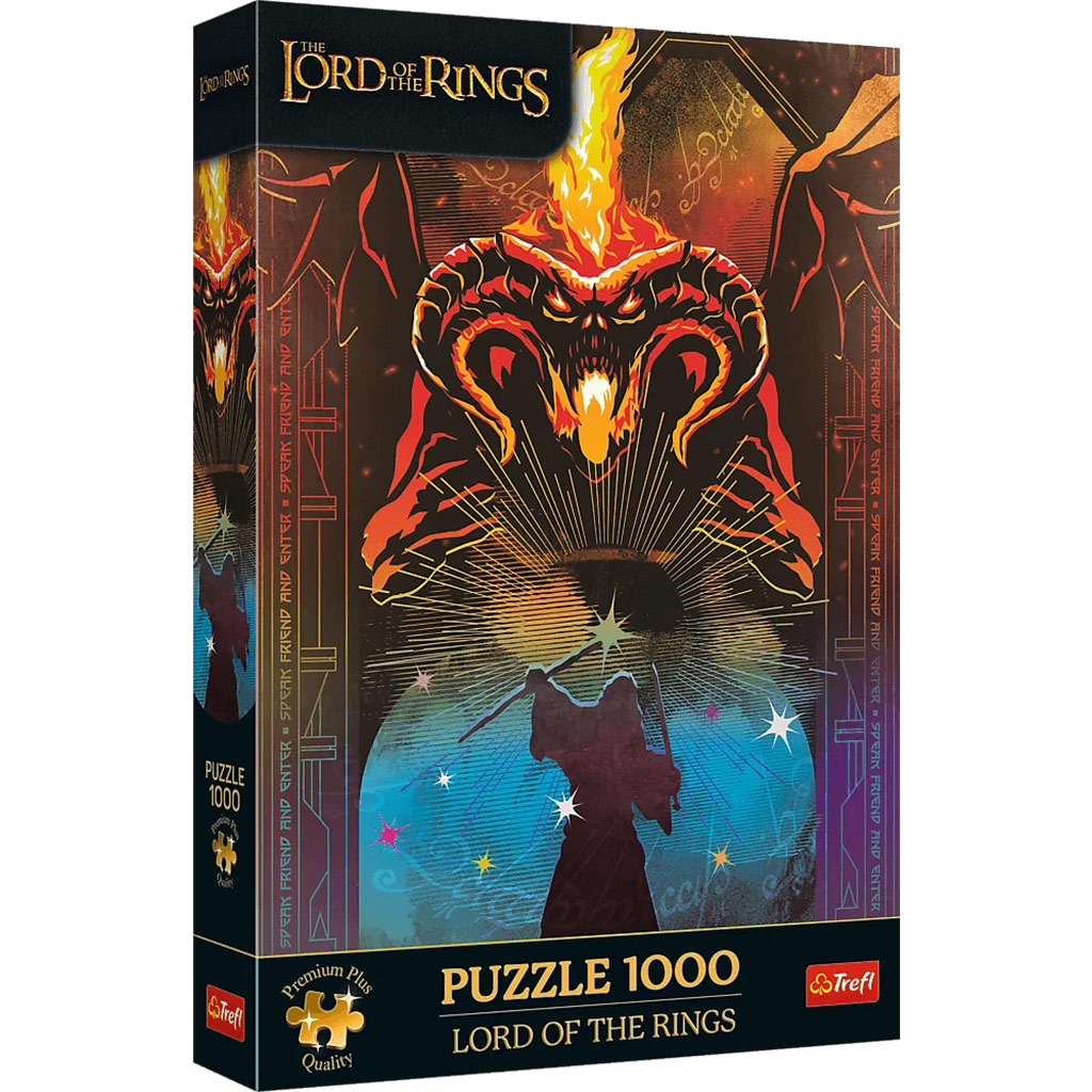 Der Herr der Ringe Gandalf und der Balrog Kampf 1000-teiliges Premium Plus Quality Puzzle – Trefl