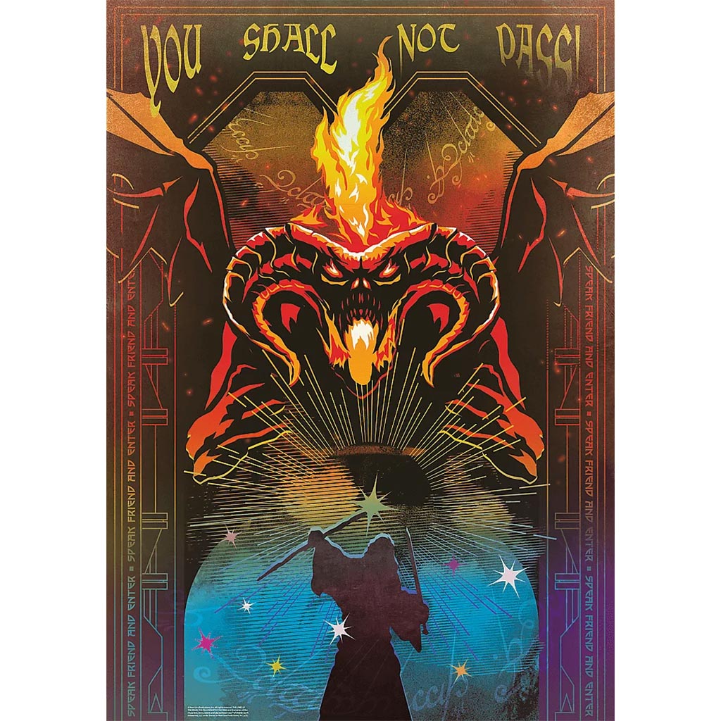 Der Herr der Ringe Gandalf und der Balrog Kampf 1000-teiliges Premium Plus Quality Puzzle – Trefl kép 2