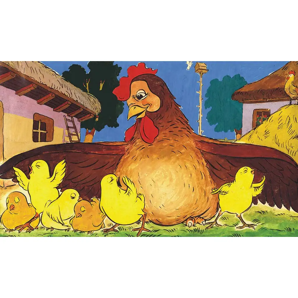 Der schelmische kleine Küken-Diafilm