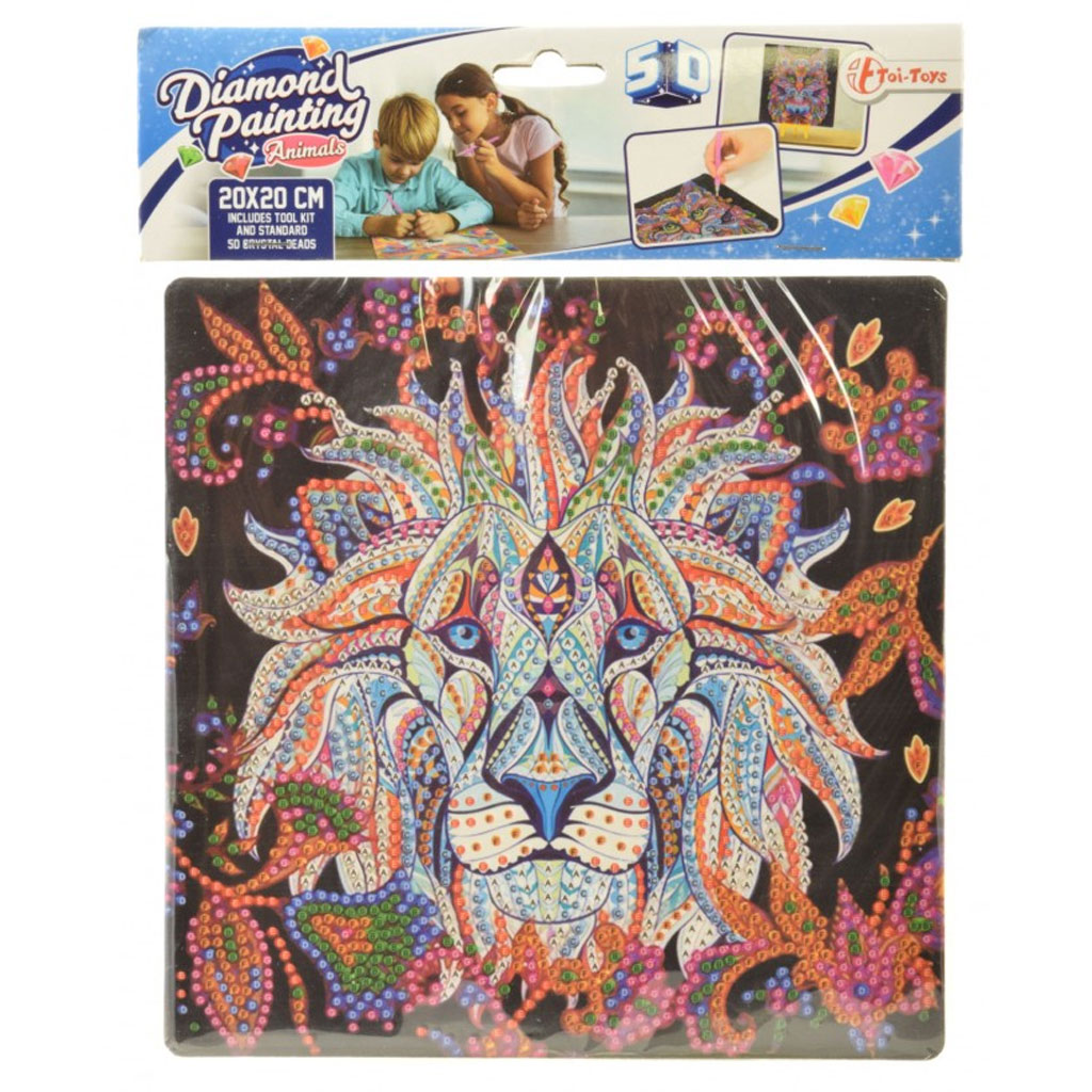 Diamantmalerei: Löwe Diamant-Malset 20x20 cm