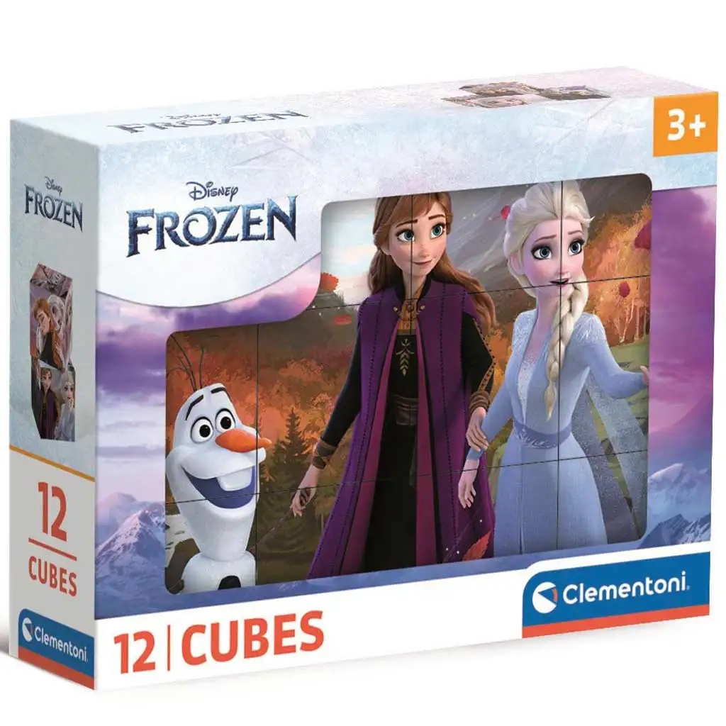 Die Eiskönigin: 12-teiliges Märchenwürfel-Set - Clementoni
