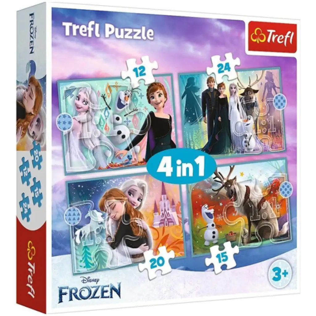 Die Eiskönigin 2. 4-in-1 Puzzle-Set - Trefl kép 1