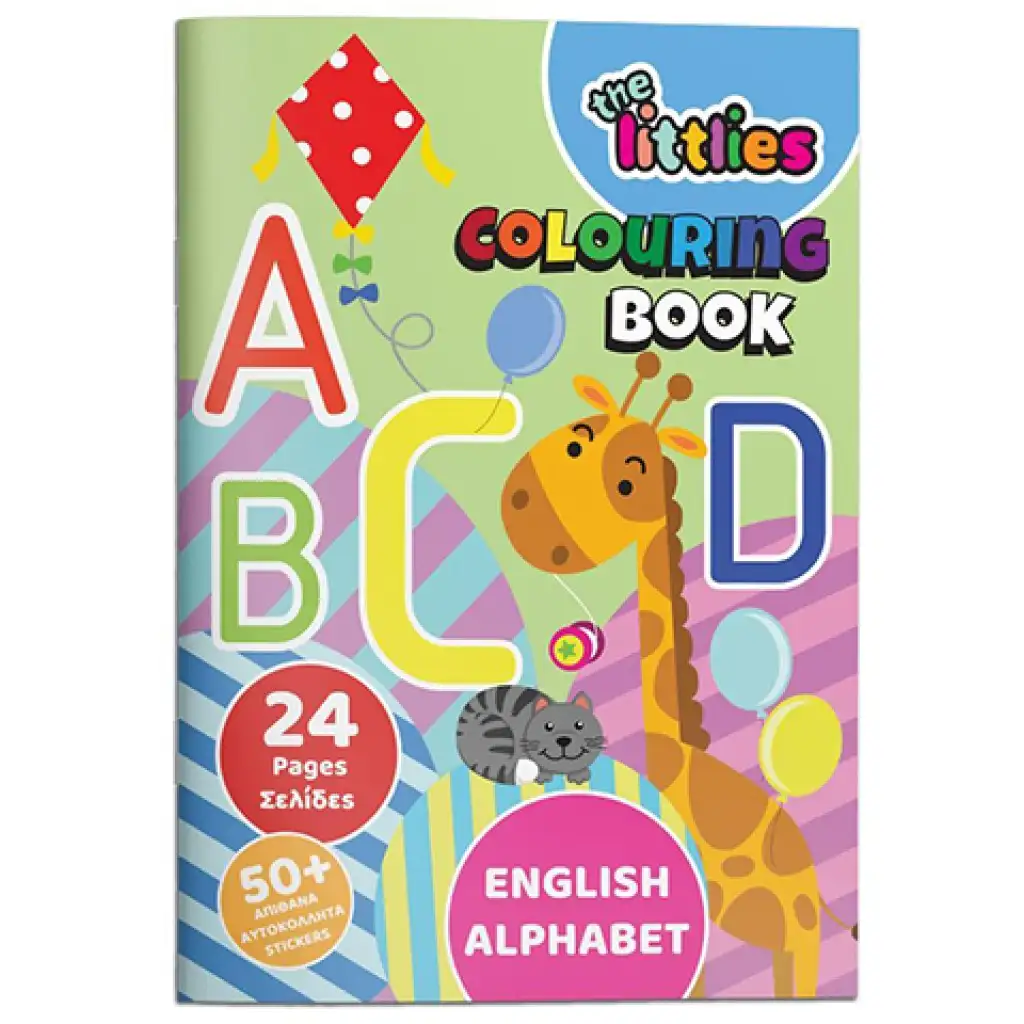 Die Littlies: ABC Malbuch 24 Seiten mit 50 Aufklebern A4