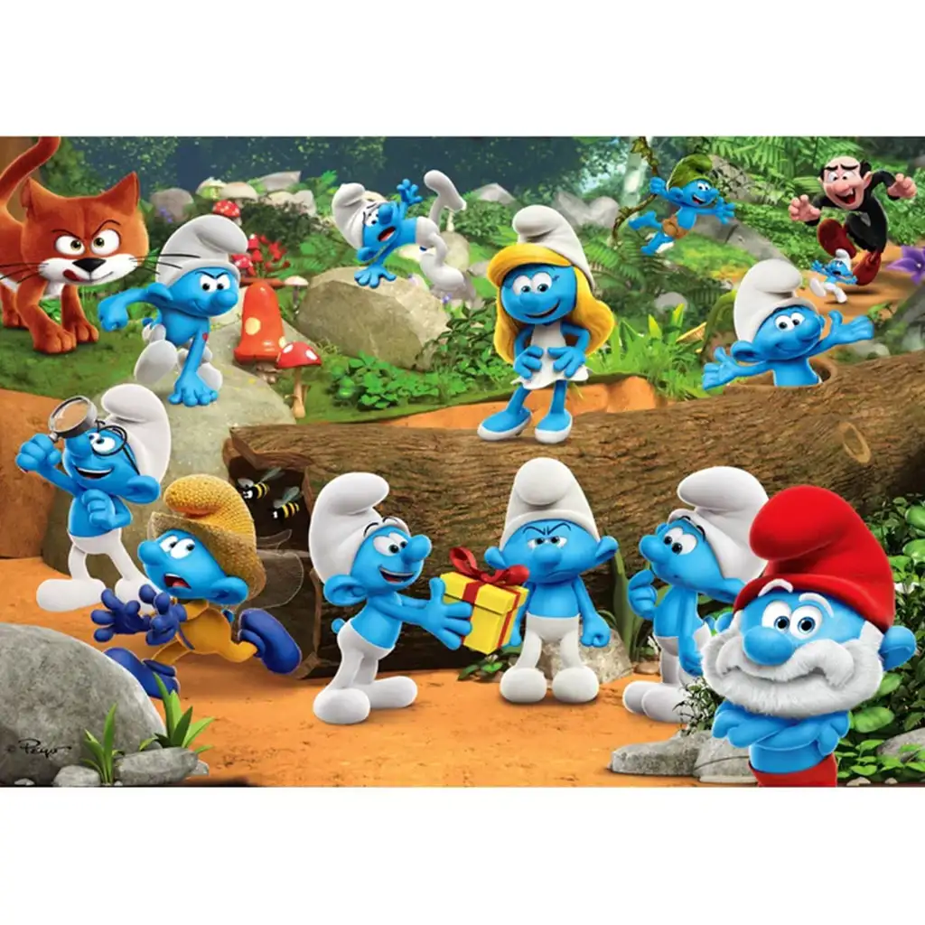 Die Schlümpfe Waldspaß 104-teiliges Supercolor Puzzle - Clementoni kép 2
