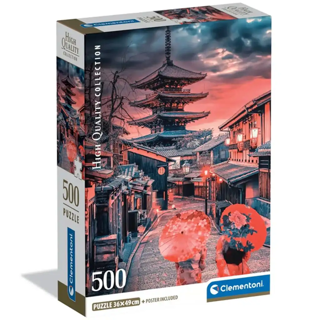 Dies ist ein 500-teiliges HQC Kompaktpuzzle von Clementoni in der Stadt Kyoto.