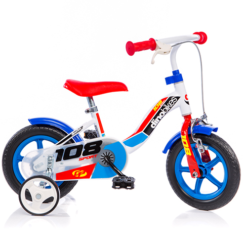 Dino Sport blau-weiß-rot Kinderfahrrad, Größe 10 – Dino Bikes