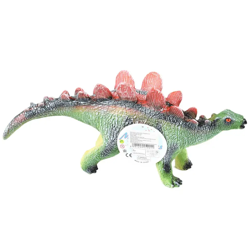 Dino World: Stegosaurus-Dinosaurierfigur aus Vinyl mit Geräuschfunktion und Baumwollfüllung, 35 cm kép 2