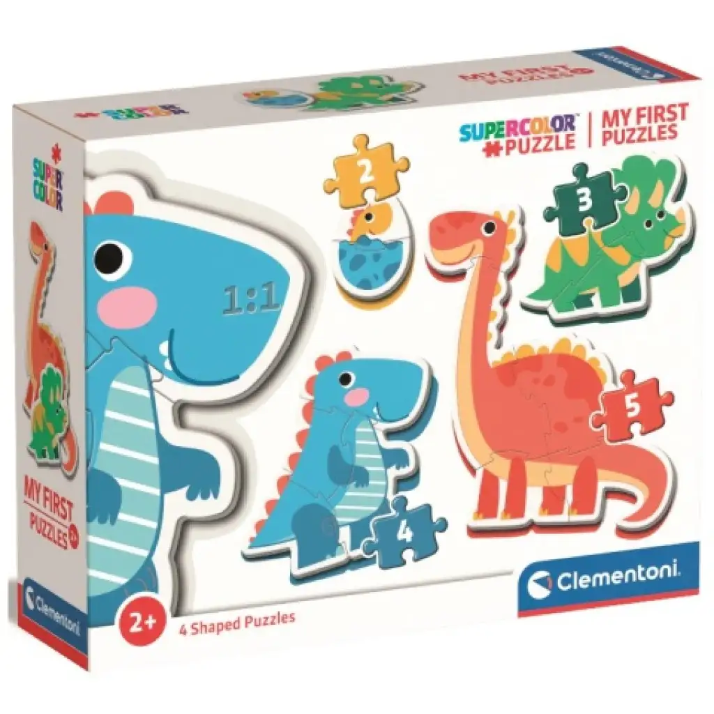 Dinosaurier 4-in-1 Baby-Puzzle 2-3-4-5 Stück - Clementoni