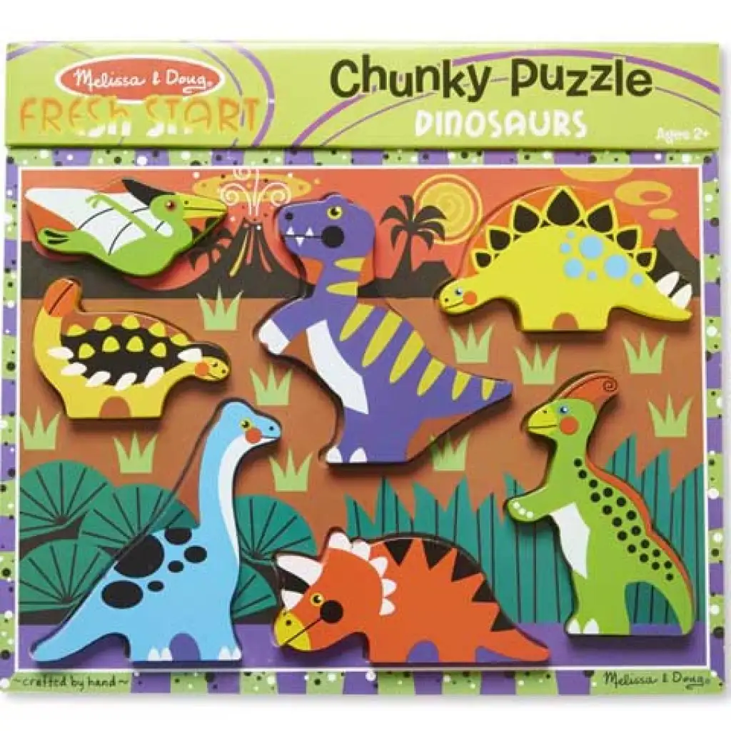 Dinosaurier leicht greifbares Holzform-Puzzle - Melissa & Doug
