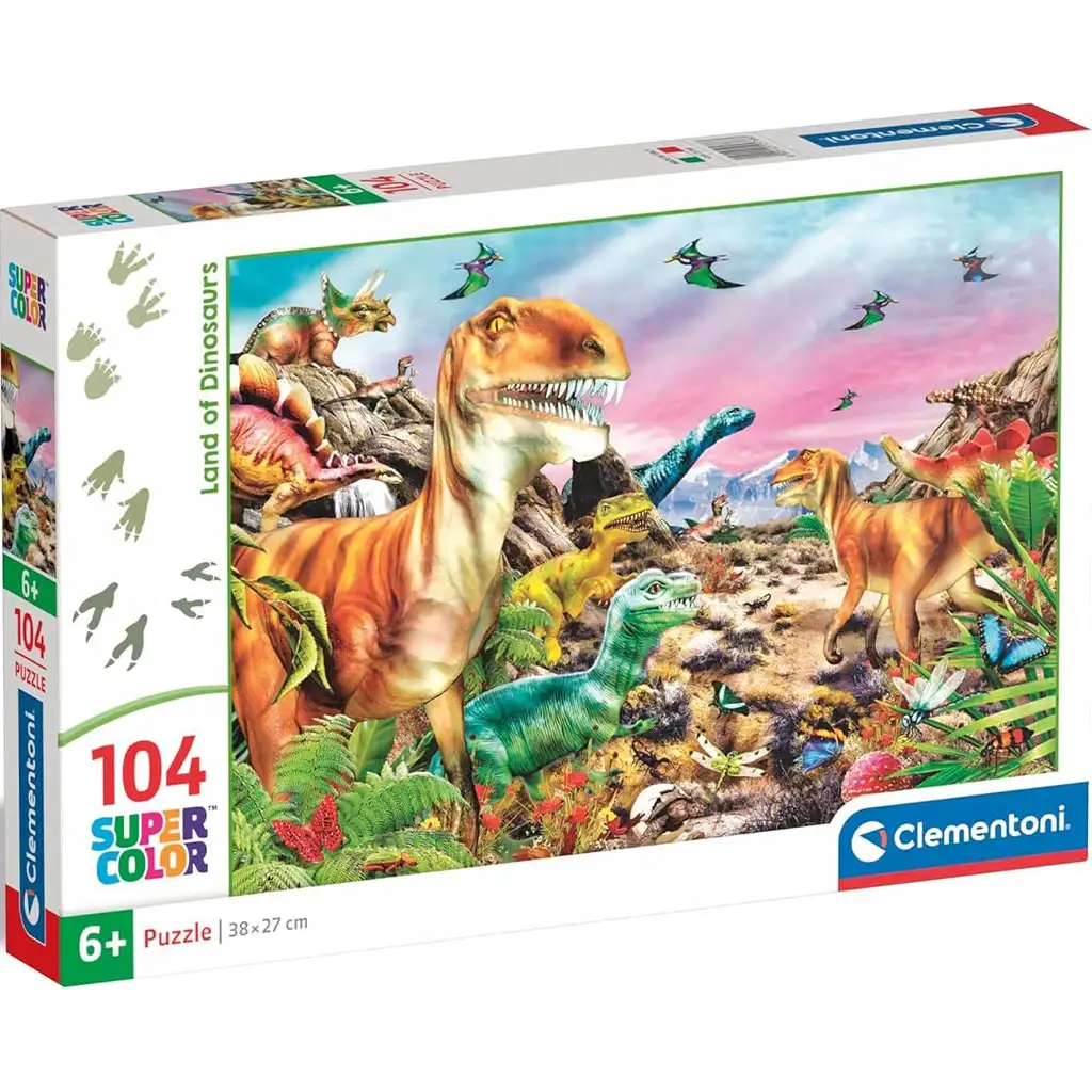 Dinosaurierland 104-teiliges Supercolor Puzzle - Clementoni