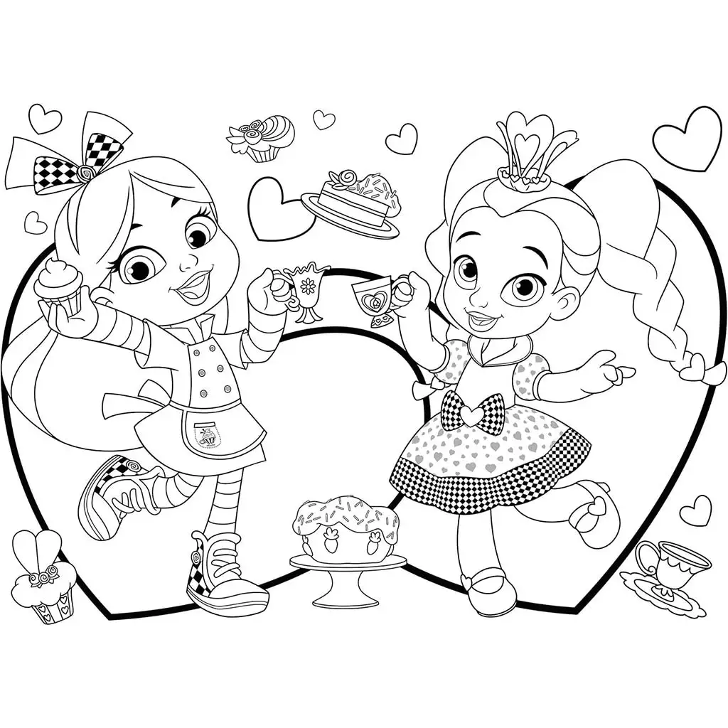 Disney Alice im Wunderland 2-in-1 Maxi-Puzzle mit 24 Teilen und Malbuch 70x50cm – Lisciani kép 2