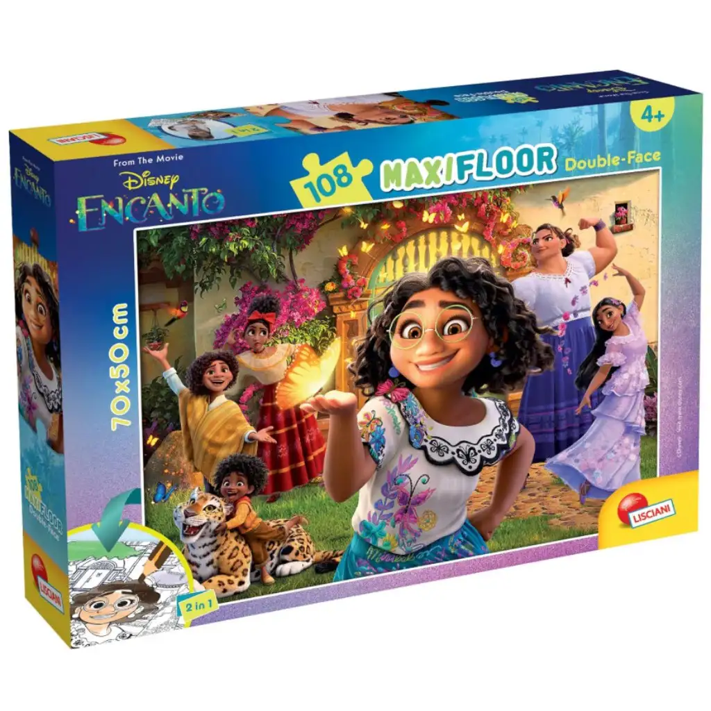 Disney Encanto 2-in-1 108-teiliges Puzzle und Malset 70x50 cm – Lisciani