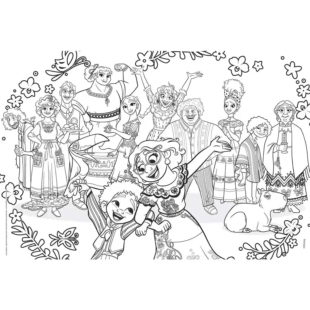 Disney Encanto 2-in-1 Maxi 2x60-teiliges Puzzle und Malset 50x35cm – Lisciani kép 2