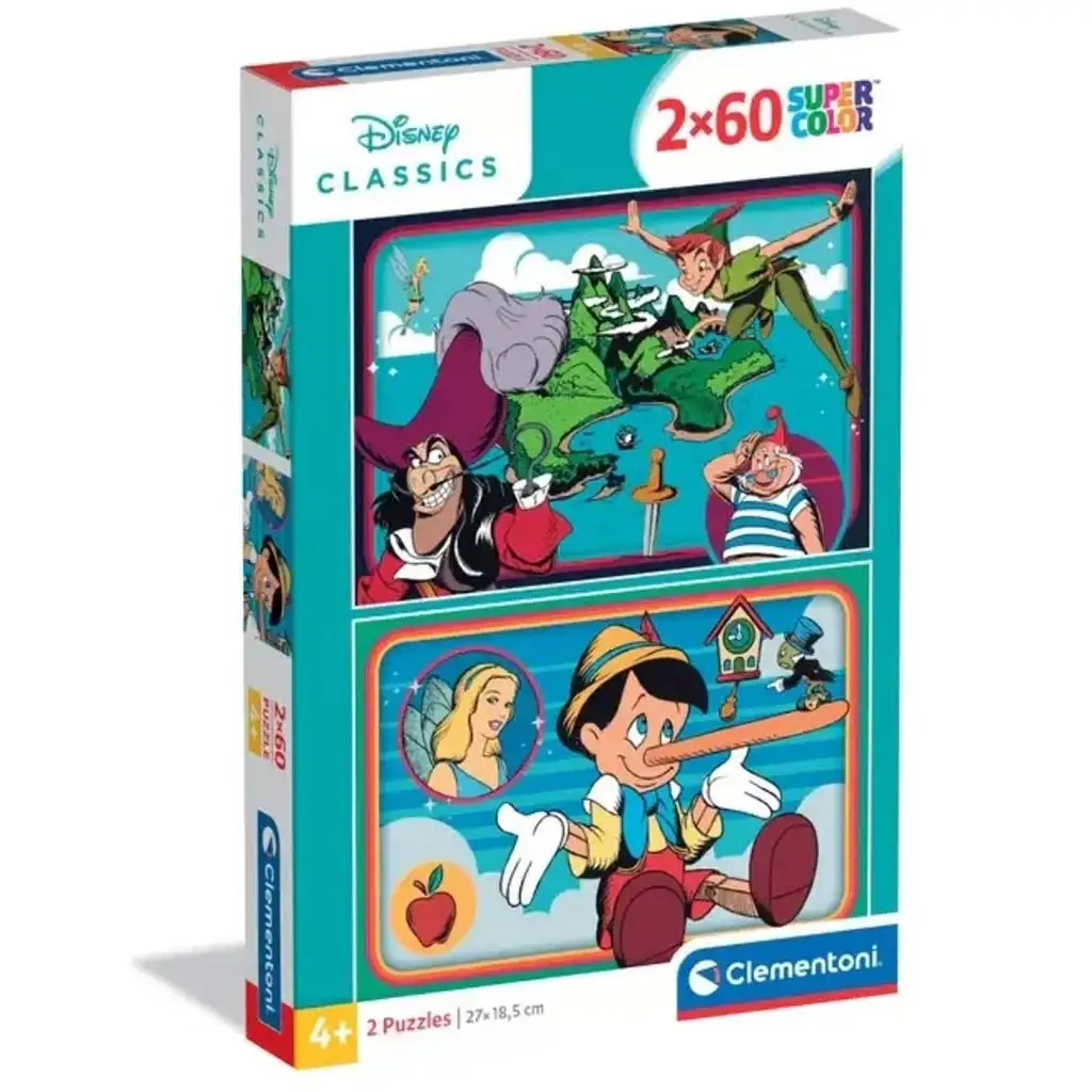 Disney+Klassiker+2x60+Supercolor+Puzzle+-+Clementoni kép 1