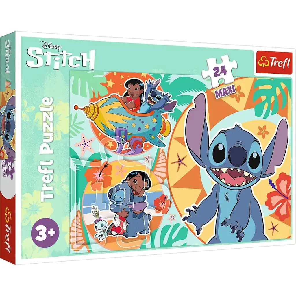 Disney: Lilo & Stitch ein glücklicher Tag 24-teiliges Maxi-Puzzle - Trefl