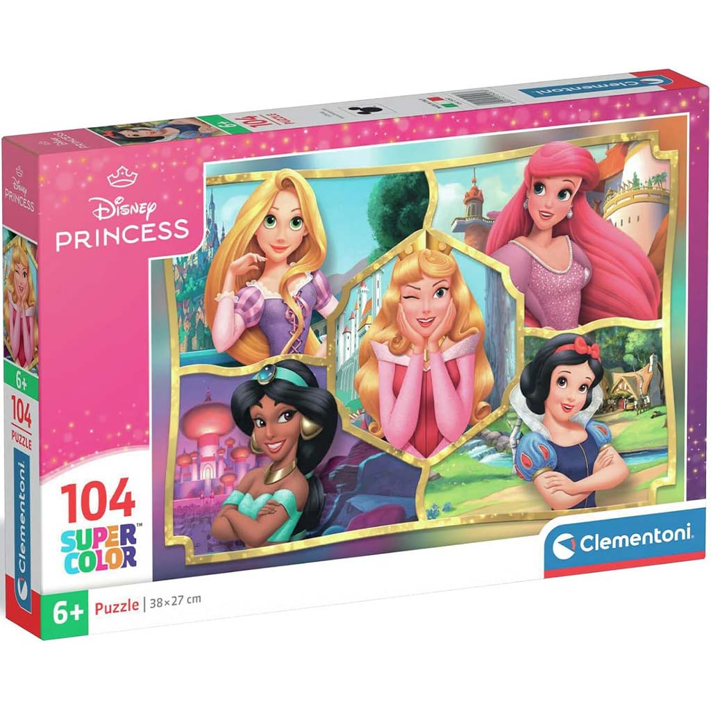 Disney Prinzessinnen 104-teiliges Supercolor Puzzle – Clementoni