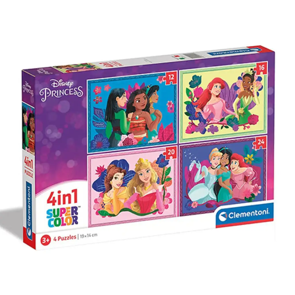Disney Prinzessinnen 4-in-1 Puzzle - Clementoni kép 1