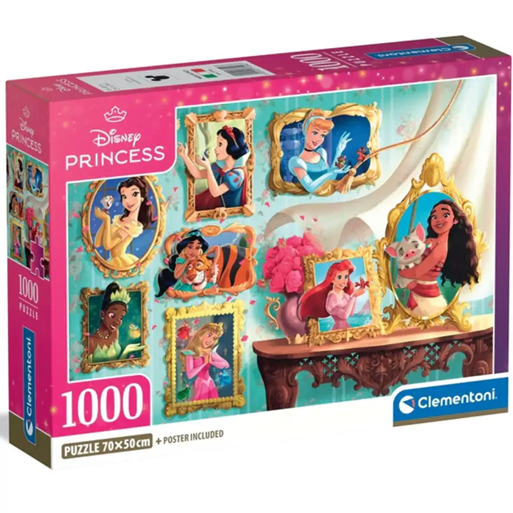 Disney+Prinzessinnen Bildergalerie 1000-Teile Puzzle - Clementoni