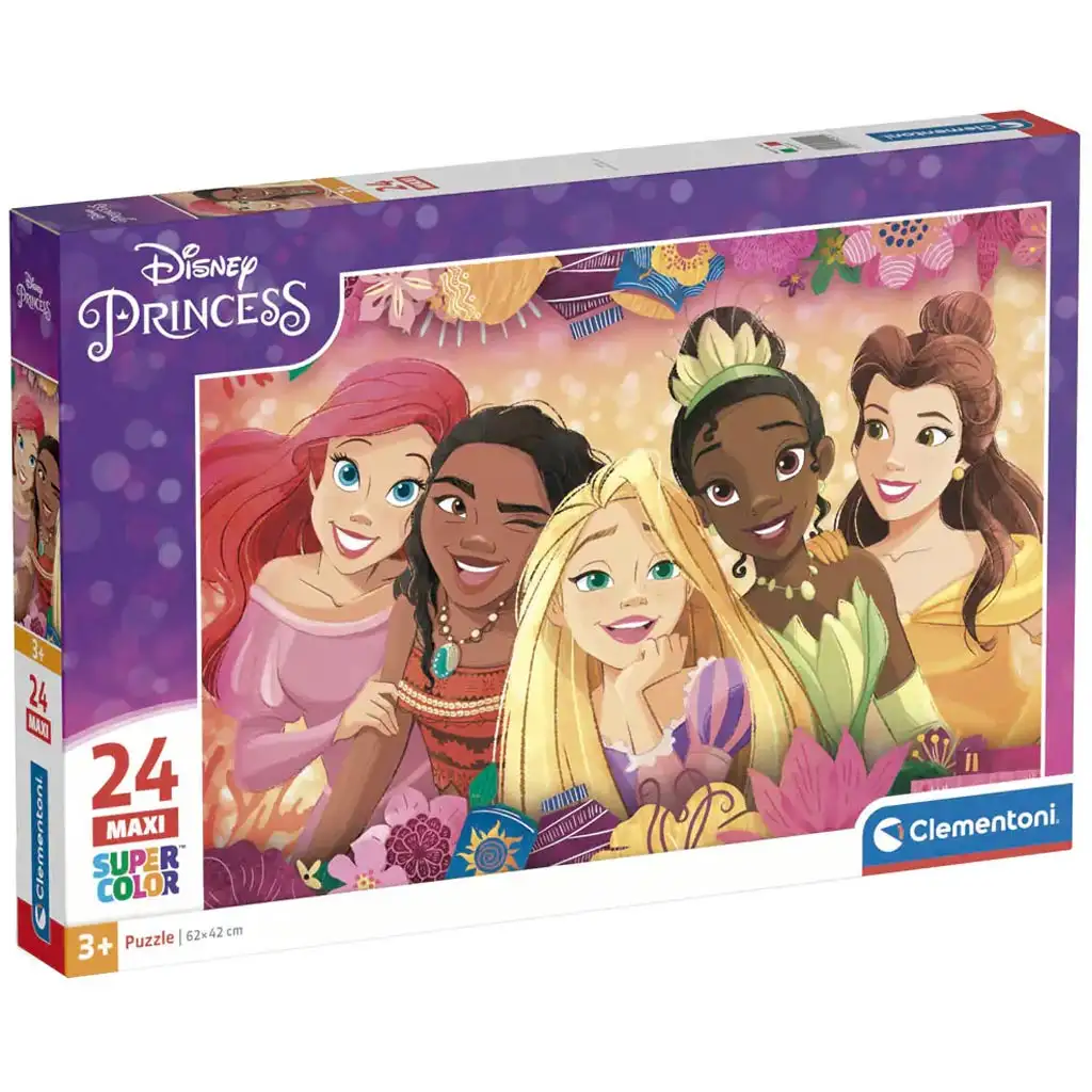 Disney+Prinzessinnen: Maxi Super Color Puzzle 24 Teile - Clementoni