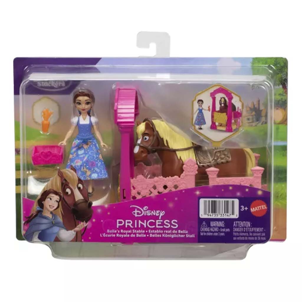 Disney Prinzessinnen: Mini Prinzessin Belle königliche Reitschule – Mattel