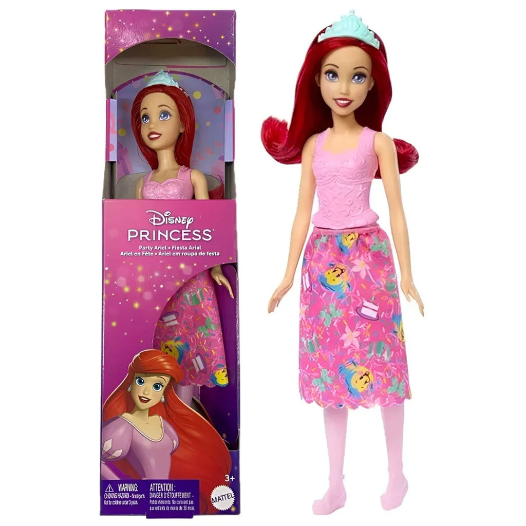 Disney Prinzessinnen: Party Prinzessin Arielle Puppe – Mattel