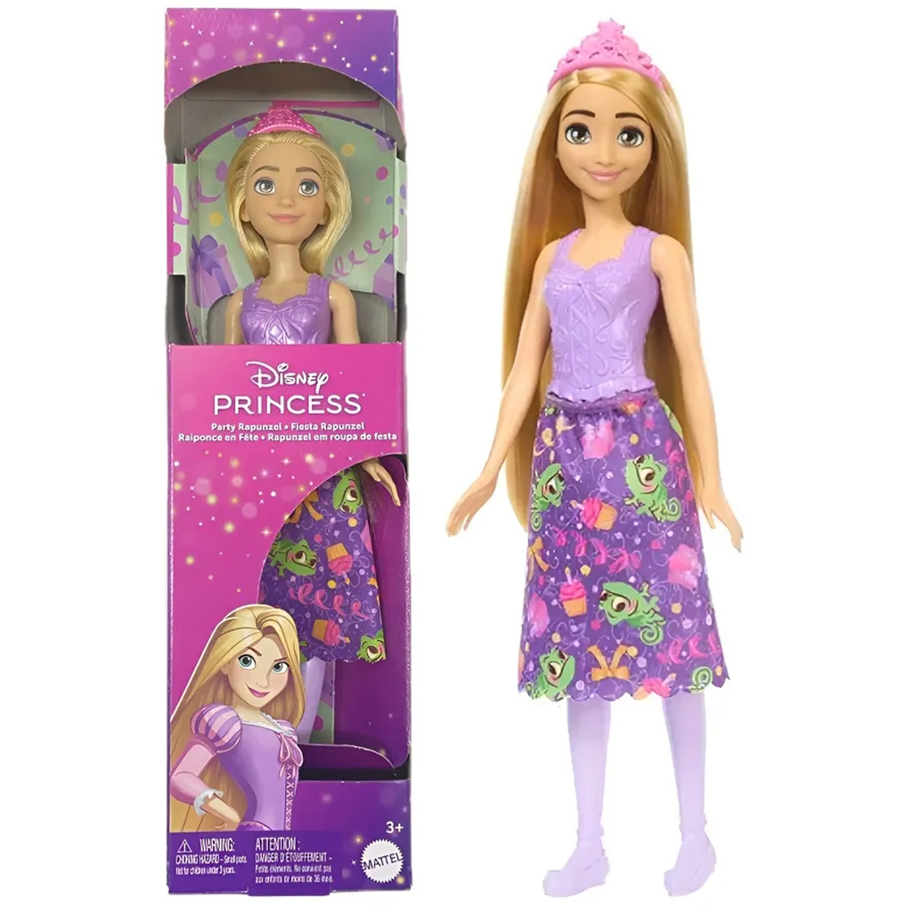 Disney Prinzessinnen: Party Prinzessin Rapunzel Puppe – Mattel