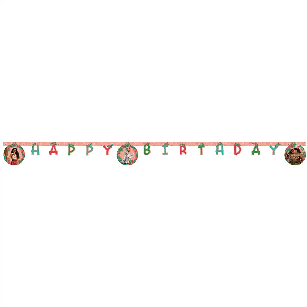 Disney Prinzessinnen Vaiana 2 Geburtstags-„Happy Birthday“-Party-Banner 200cm