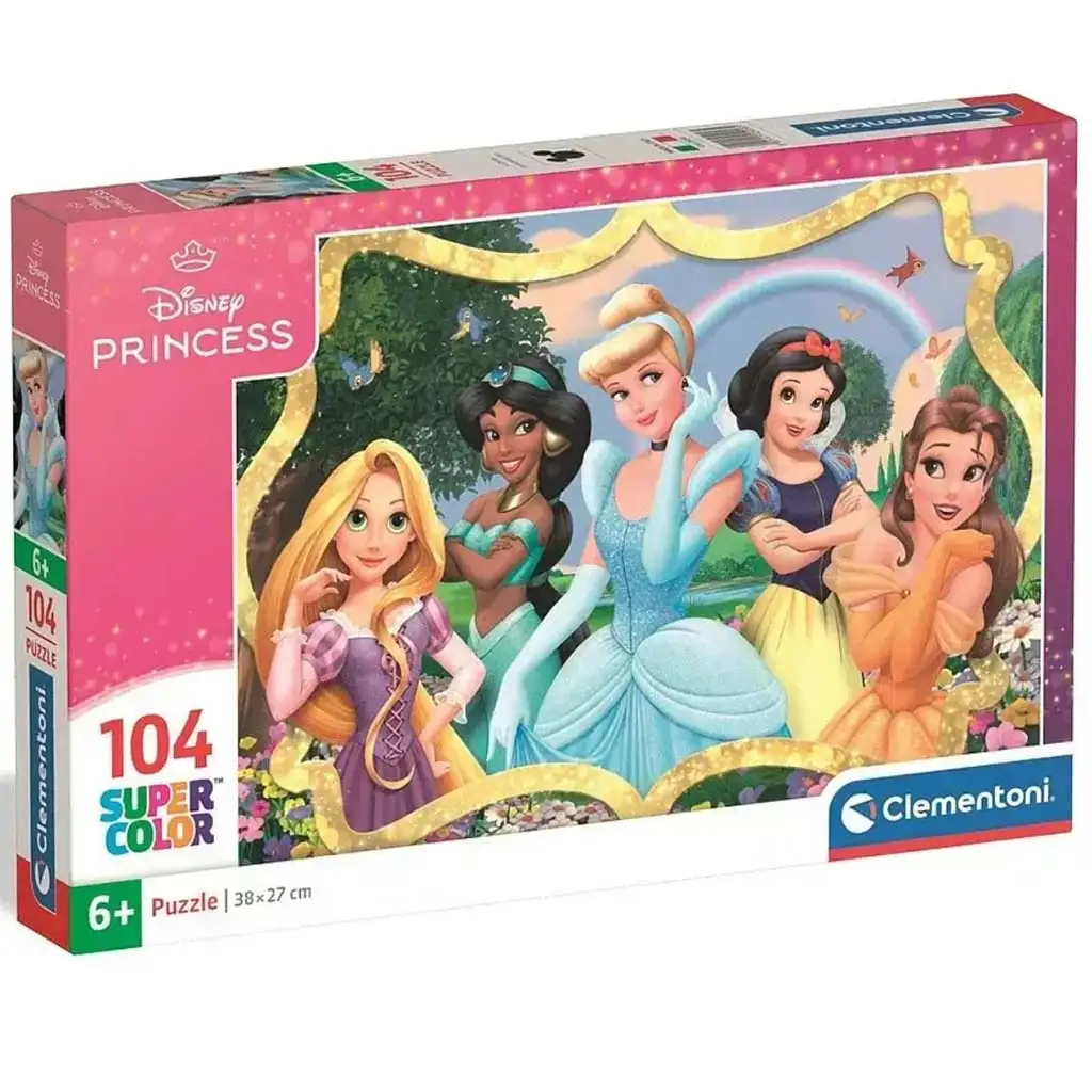 Disney+Prinzessinnen Wunderschöne Prinzessinnen Supercolor 104-teiliges Puzzle - Clementoni