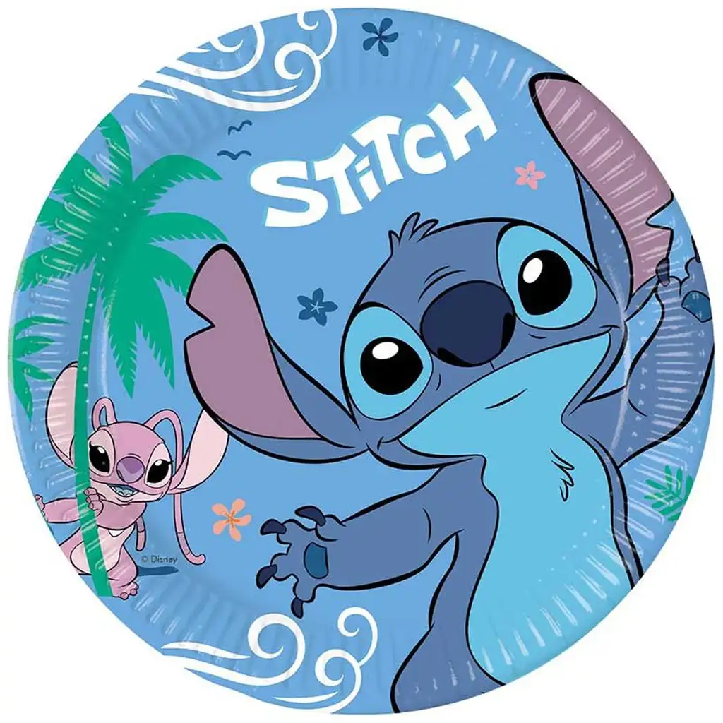 Disney Stitch Pappteller 8er-Set 23cm