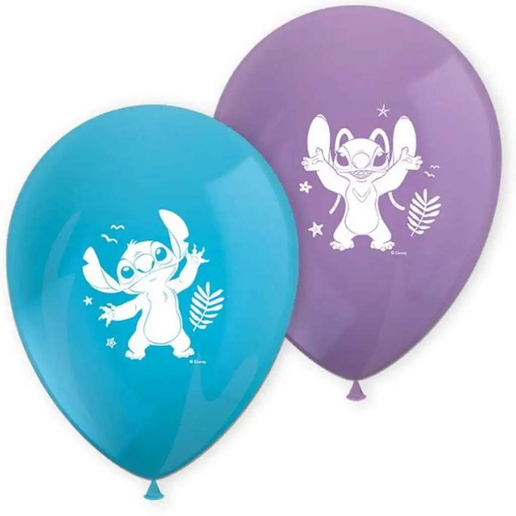 Disney+Stitch lila-blaue Luftballons 8er-Set