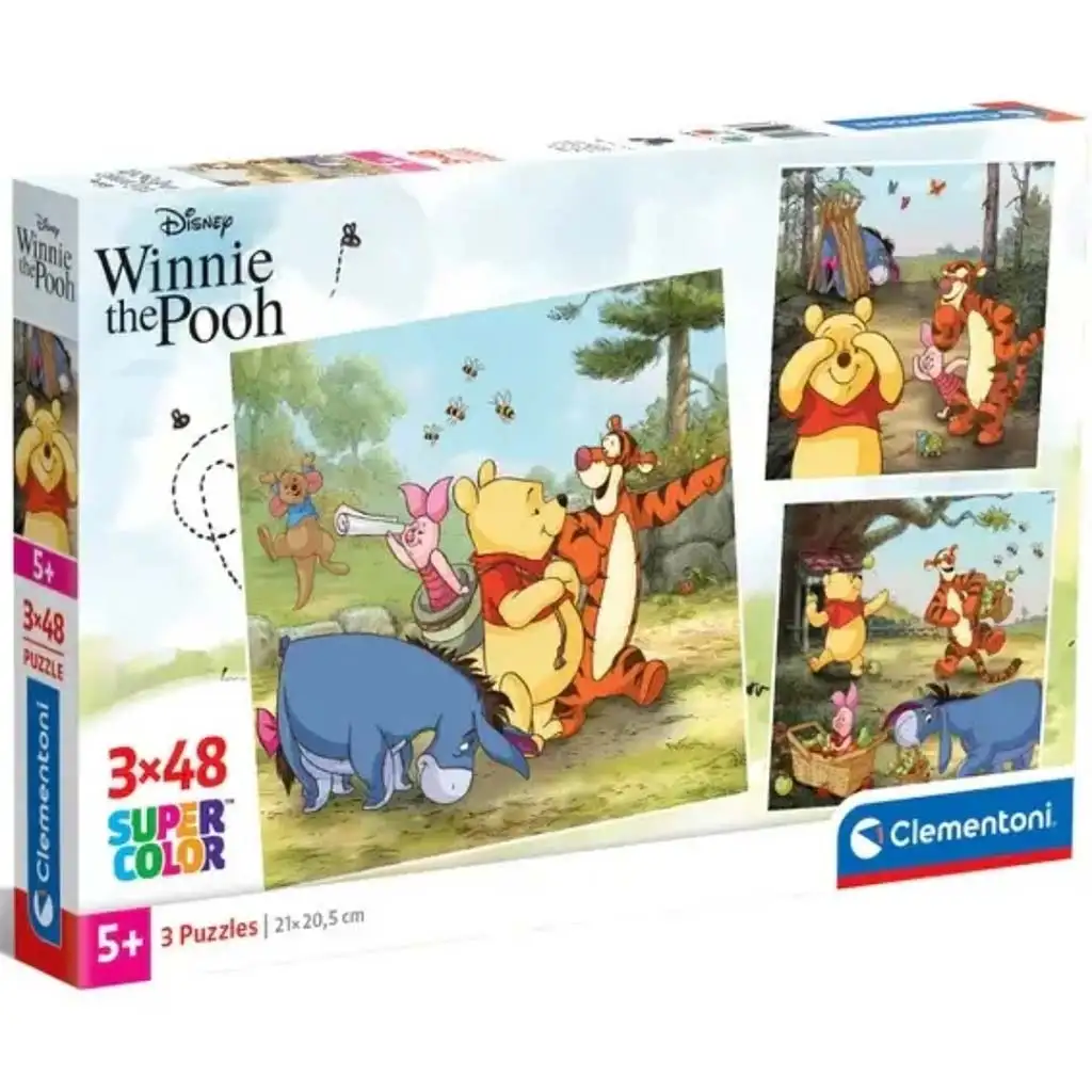Disney+Winnie Puuh 3x48 Teile Supercolor Puzzle - Clementoni