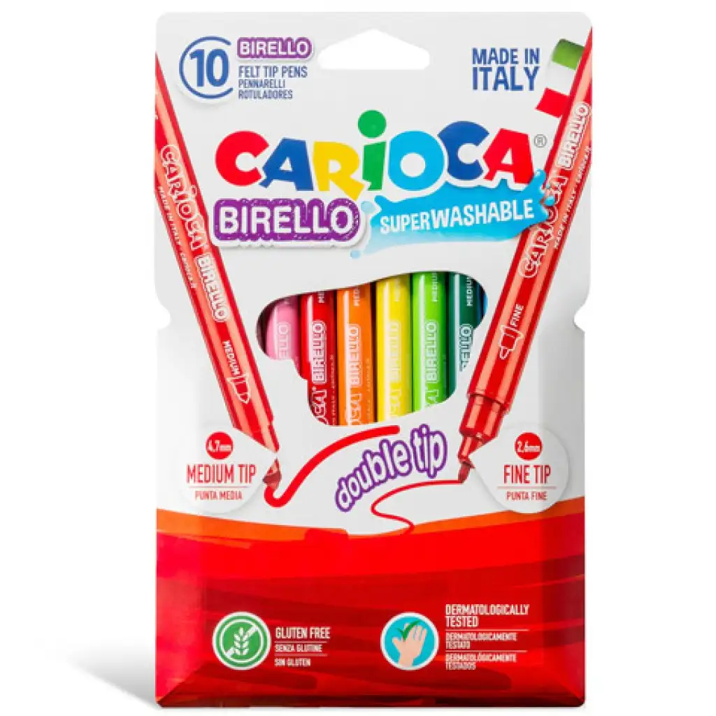 Doppelseitiges Filzstift-Set 10 Stück - Carioca kép 2