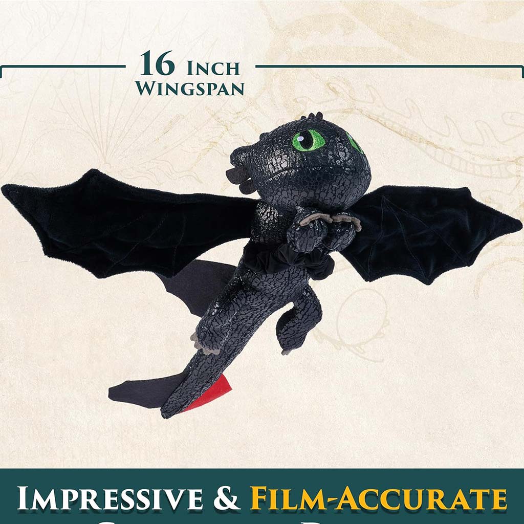 Drachenzähmen leicht gemacht: Ansteckbarer Ohnezahn-Plüsch 30 cm – Spin Master kép 2