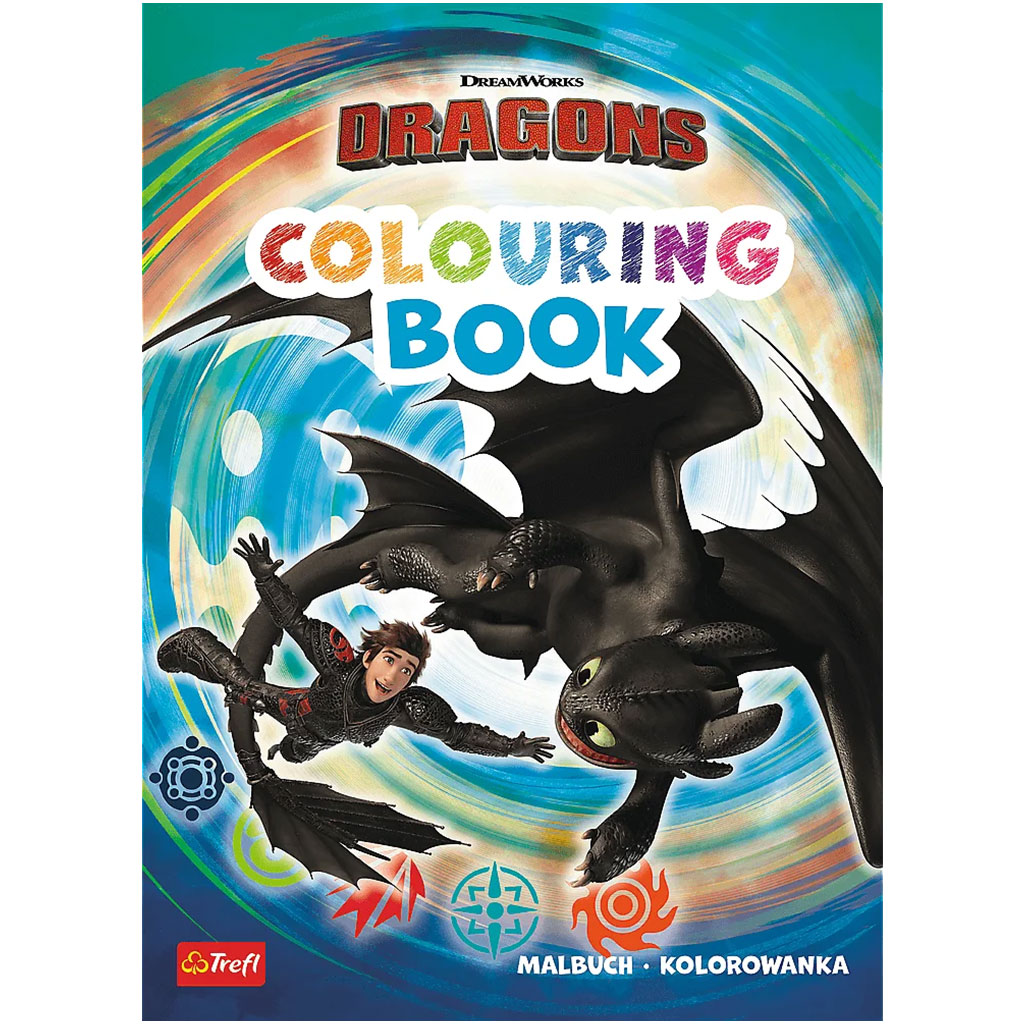 Drachenzähmen leicht gemacht Malbuch - Trefl kép 1