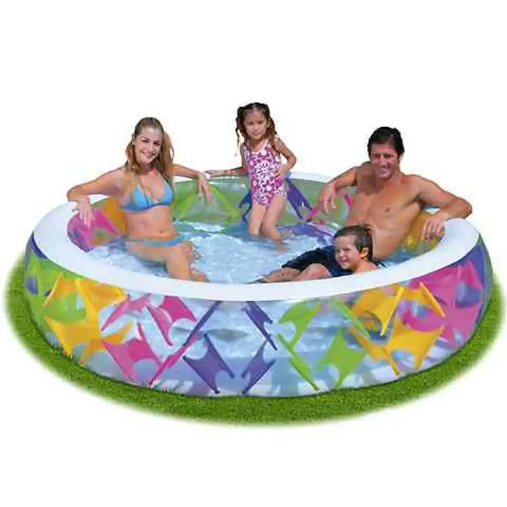 Durchsichtiger Pool mit bunten Elementen - Intex